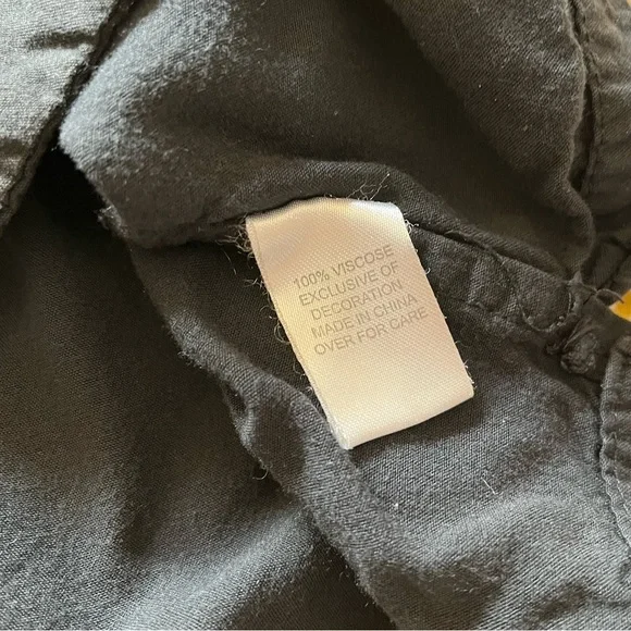 Pacsun Viscose Formula 1 Black Button Up Shirt Distressed - Picture 5 of 10